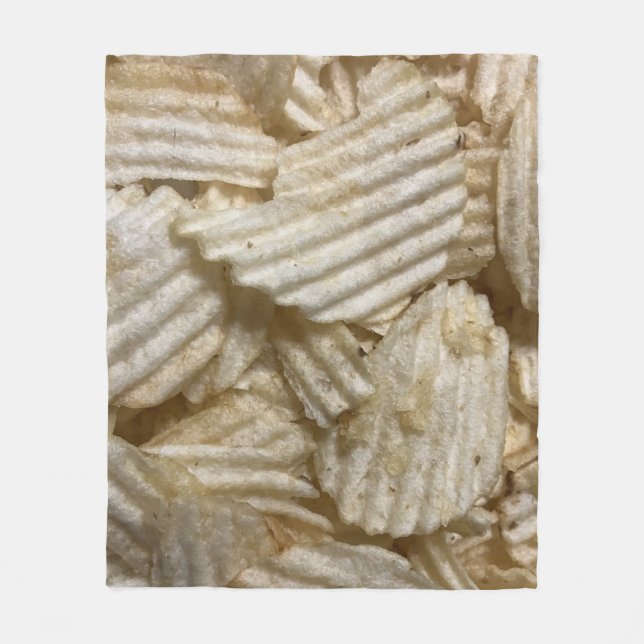 Potato Chips Fleece Blanket (Front)