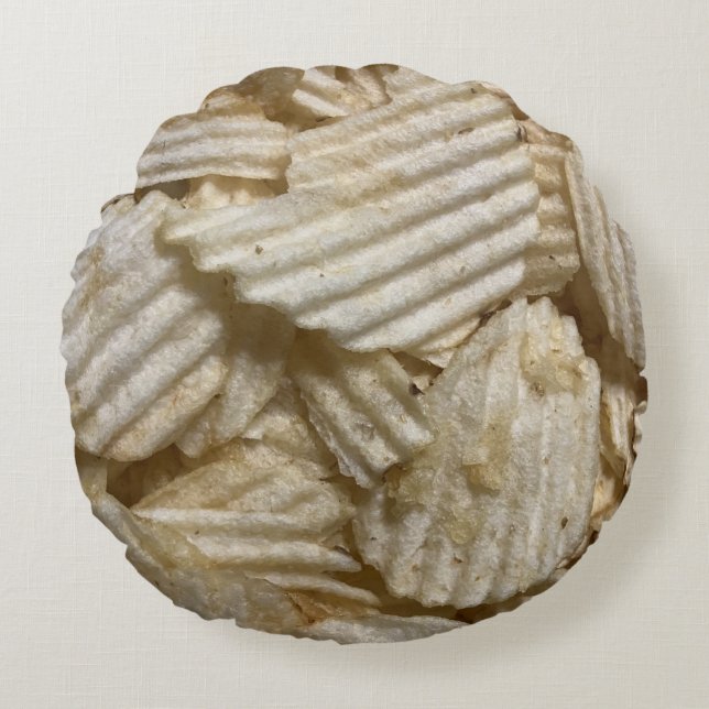 Potato Chips Round Pillow (Front)