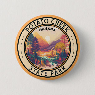 Potato Creek State Park Indiana Emblem 2 Inch Round Button