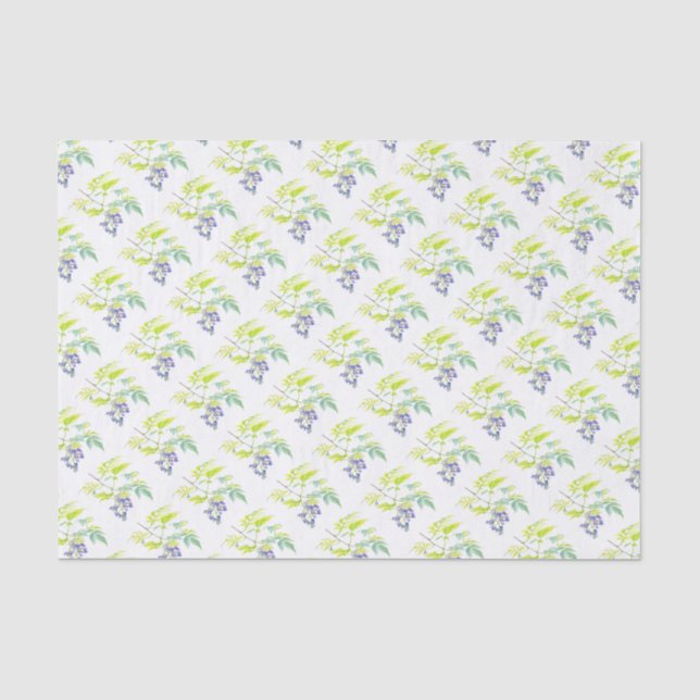 Potato creeper purple green white tissue paper (Front)