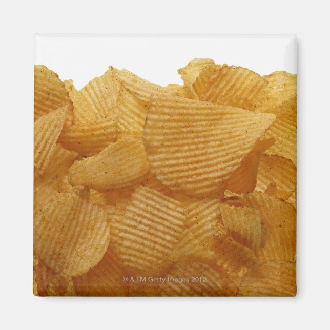 Potato crisps on white background, DFF image Magnet (Front)