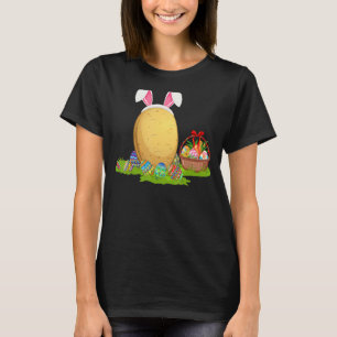 Potato Easter Egg Hunting Bunny Potato Easter Sund T-Shirt