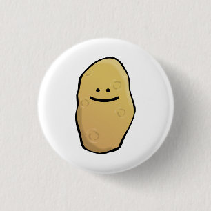 Potato Emoticon 1 Inch Round Button