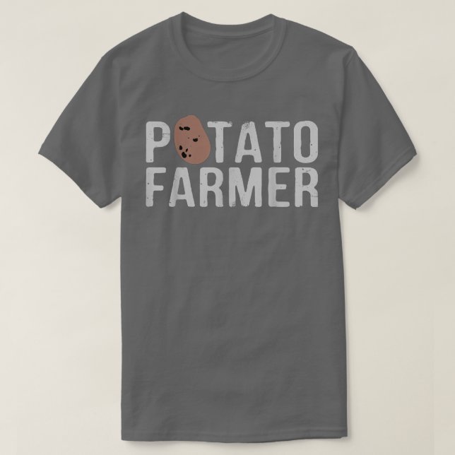 Potato Farmer Potatoes Farm Farming Funny  T-Shirt (Design Front)