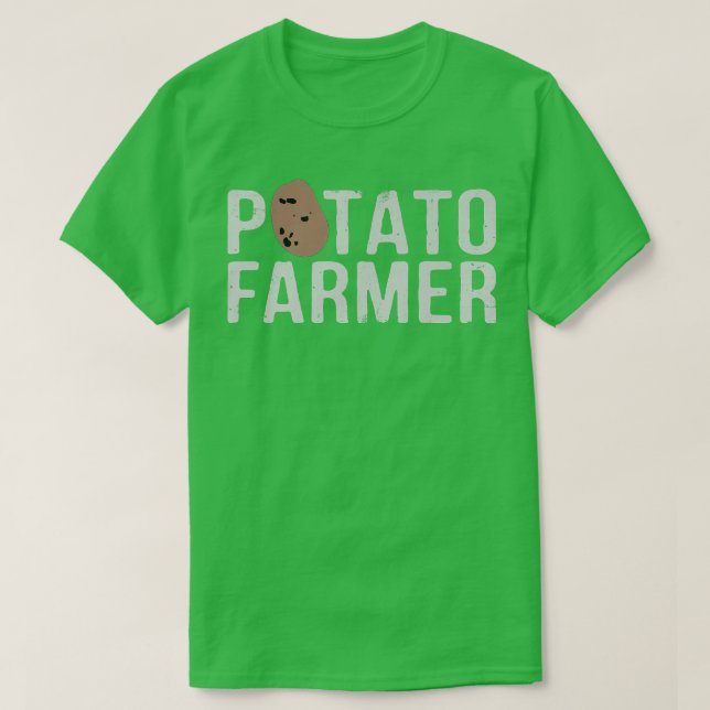 Potato Farmer Potatoes Farm Farming Funny  T-Shirt (Design Front)