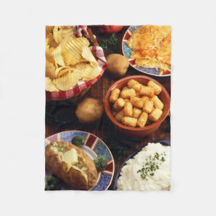 Potato Foods Fleece Blanket