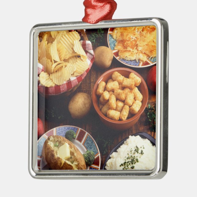 Potato Foods Metal Ornament (Left)