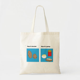 Potato meme tote bag