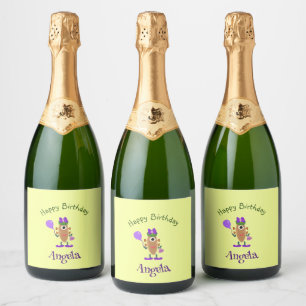 Potato monster sparkling wine label