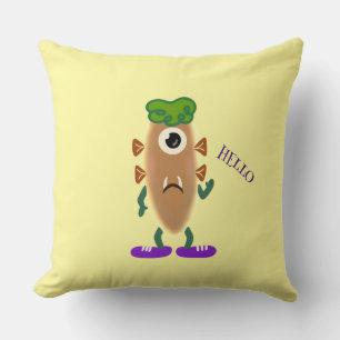 Potato monster throw pillow