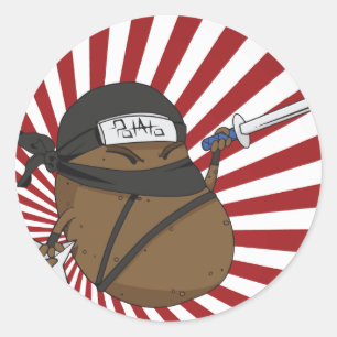 Potato Ninja Classic Round Sticker