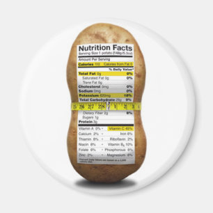 Potato Nutritional Facts Magnet