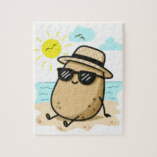 Potato On The Beach Summer Vibes Jigsaw Puzzle