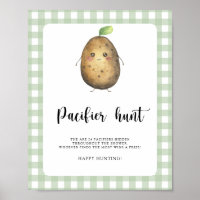 Potato - pacifier hunt baby shower game