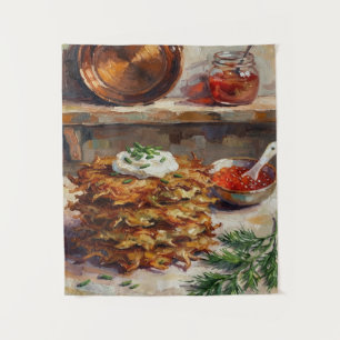 Potato Pancakes Kitchen Still Life Tapestry