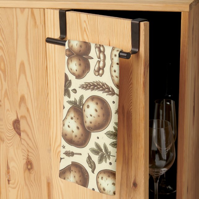 Potato Pattern Kitchen Towel (Thirds Fold)