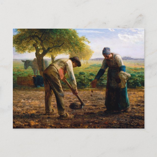Potato Planters by Jean-François Millet (1861) Postcard (Front)