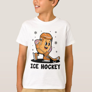 Potato Playing Ice Hockey Player Sports Athlete Ga T-Shirt