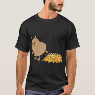 Potato Pooping Fries Funny French Fries Potato Lov T-Shirt