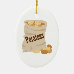 Potato Sack Ceramic Ornament