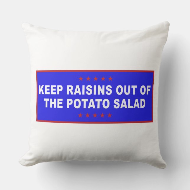 Potato Salad Funny Meme Throw Pillow (Front)