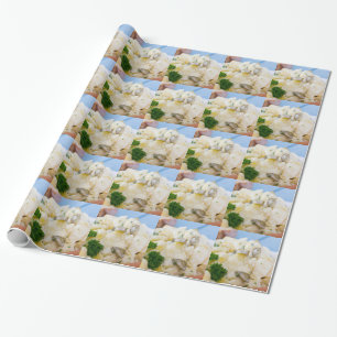 Potato salad with sausage and mustard wrapping paper