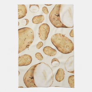 Potato Spud Pattern Kitchen Towel
