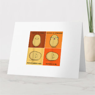 Potato Spud Root Vegetable Tater Vegan Lover Keto Card
