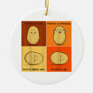 Potato Spud Root Vegetable Tater Vegan Lover Keto  Ceramic Ornament