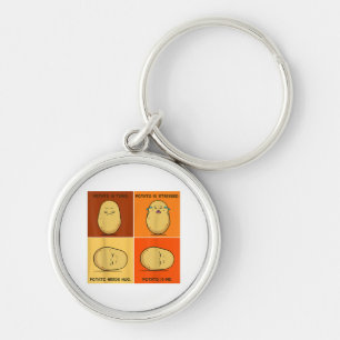 Potato Spud Root Vegetable Tater Vegan Lover Keto Keychain