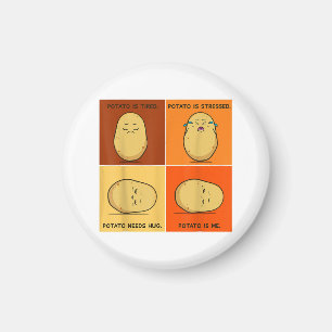 Potato Spud Root Vegetable Tater Vegan Lover Keto  Magnet