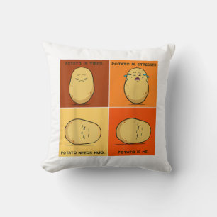 Potato Spud Root Vegetable Tater Vegan Lover Keto Throw Pillow