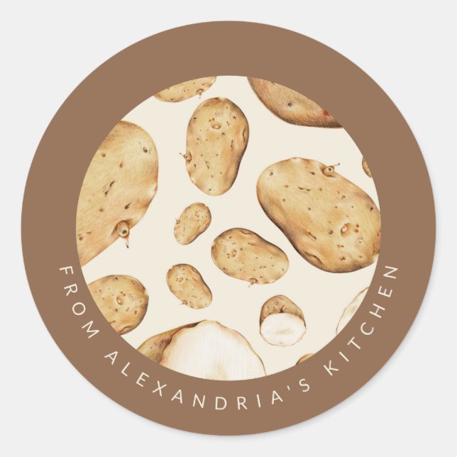 Potato Spuds | From the Kitchen Of Classic Round Sticker (Front)