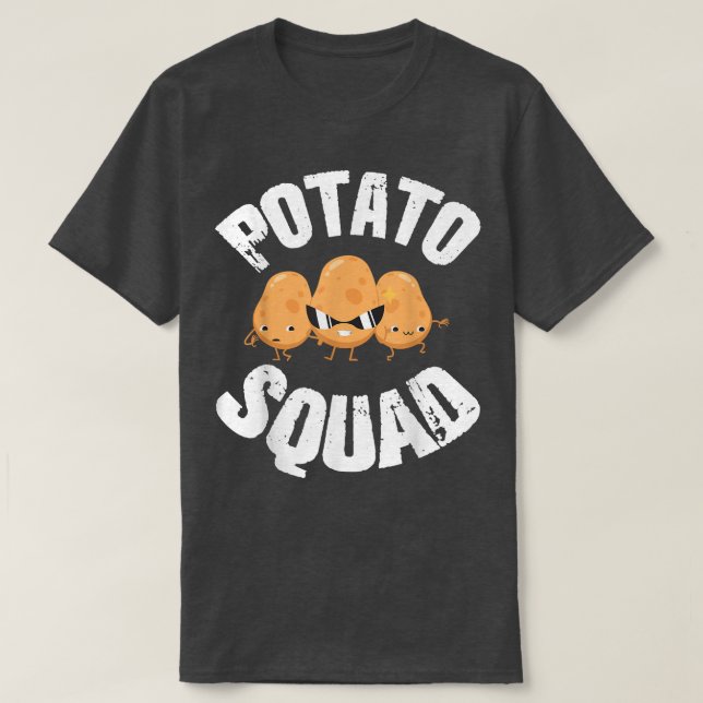 Potato Squad Funny Vegetarian Team Cool Potato Mat T-Shirt (Design Front)
