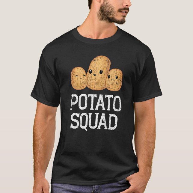 Potato Squad Potatoes Vegetables Chips Eater Graph T-Shirt (Front)