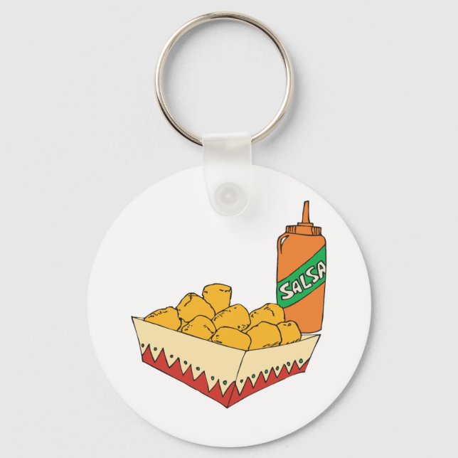 potato tater tots with salsa keychain (Front)