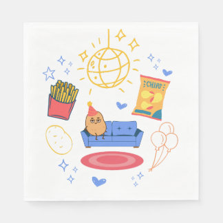 Potato Themed Party Napkin