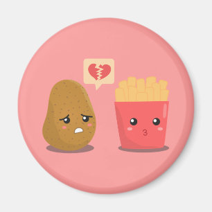 Potato Upset With French Fries Magnet