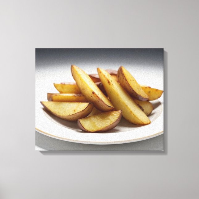 Potato Wedges on a Plate Canvas Print (Front)