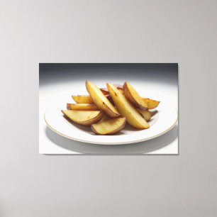 Potato Wedges on a Plate Canvas Print
