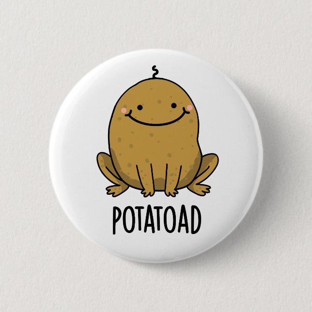 Potatoad Funny Potato Toad Pun  2 Inch Round Button (Front)