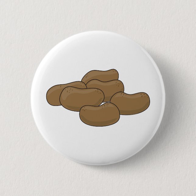 Potatoes 2 Inch Round Button (Front)