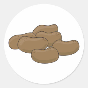 Potatoes Classic Round Sticker