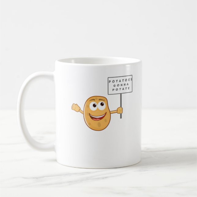 Potatoes Gonna Potate (Vegetable Potato Pun) Class Coffee Mug (Left)