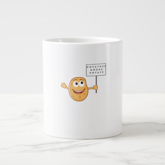 Potatoes Gonna Potate (Vegetable Potato Pun) Class Large Coffee Mug (Front)