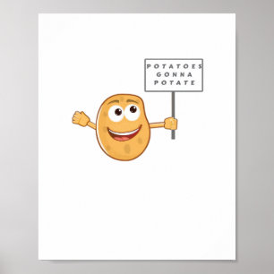 Potatoes Gonna Potate (Vegetable Potato Pun) Class Poster