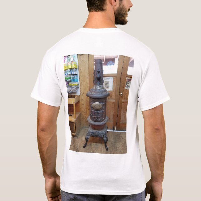 Potbelly Stove, Cardinal Village General Store T-Shirt (Back)