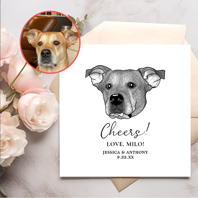 Potcake Dog Personalized Cheers Napkins (Creator Uploaded)