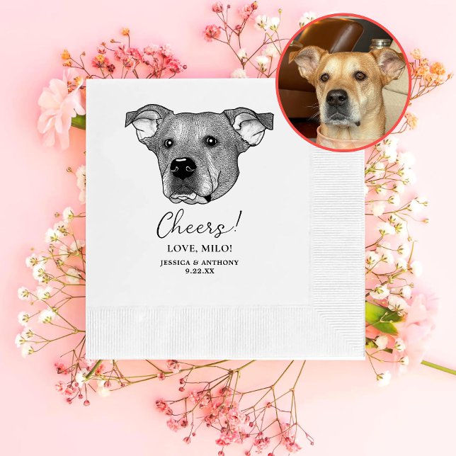 Potcake Dog Personalized Cheers Napkins (Creator Uploaded)