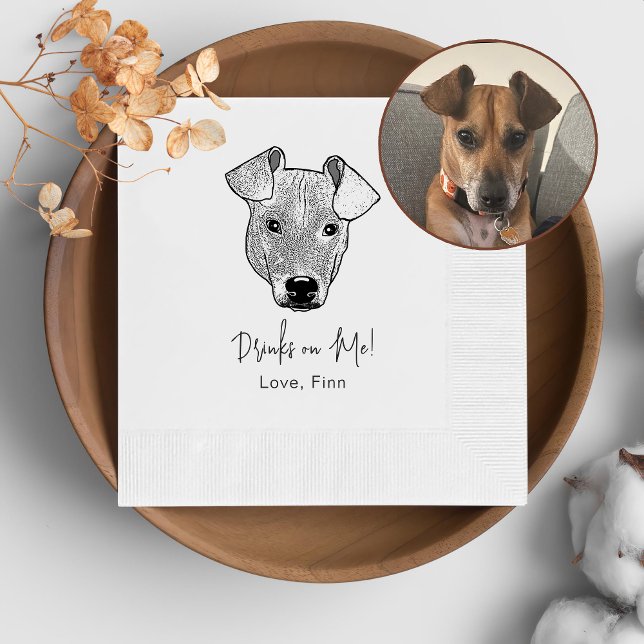 Potcake Dog Personalized Drink On Me Napkin (Creator Uploaded)